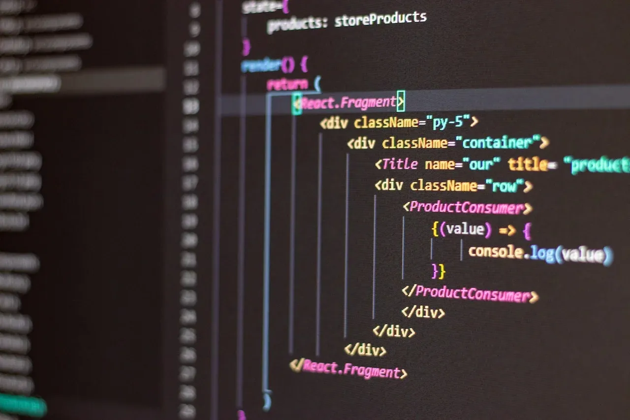 Developer working at a computer